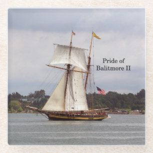Pride of Baltimore II glass coaster
