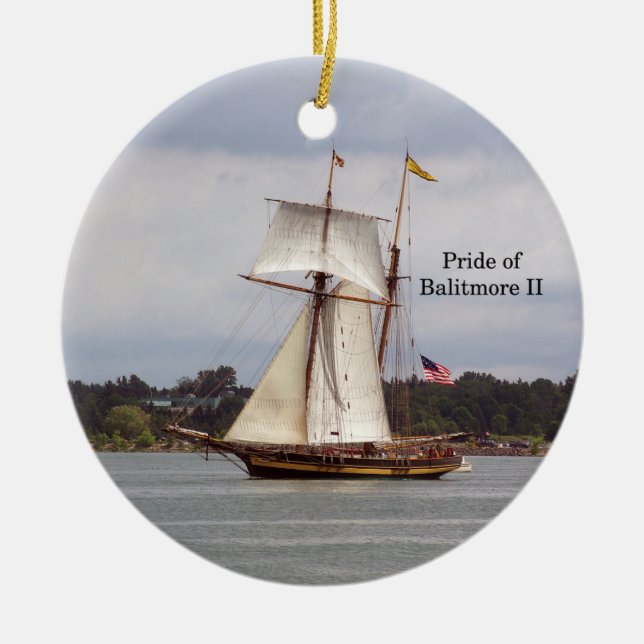 Pride of Baltimore II ornament (Front)