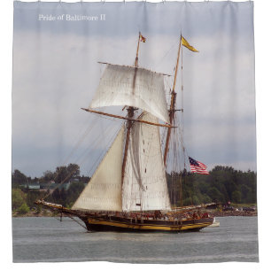 Pride of Baltimore II shower curtain