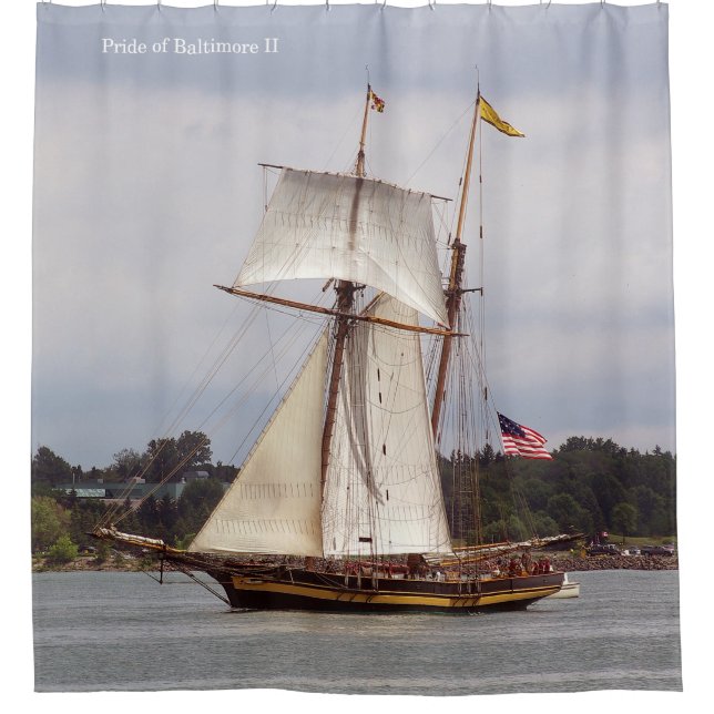 Pride of Baltimore II shower curtain (Front)