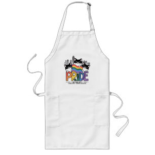 Pride of Charlotte City North Carolina USA Rainbow Long Apron