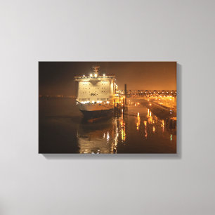Pride of Hull Ferry at Night – Atmospheric Canvas Print
