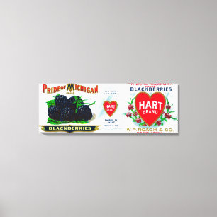 Pride of Michigan Blackberry LabelHart, MI Canvas Print