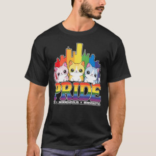 Pride of Minneapolis City Minnesota USA Rainbow Fl T-Shirt