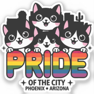 Pride of Phoenix City Arizona USA Rainbow Flag