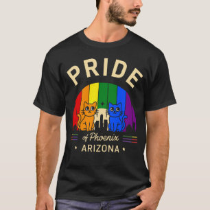 Pride of Phoenix City Arizona USA Rainbow Flag T-Shirt
