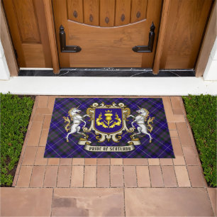 Pride of Scotland Tartan & Thistle Personalised Doormat