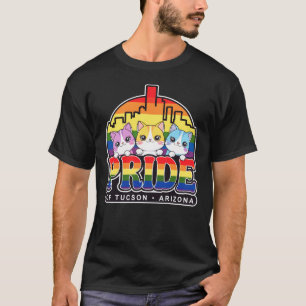 Pride of Tucson City Arizona USA Rainbow Flag T-Shirt