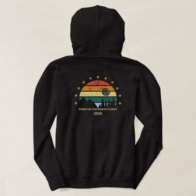 Pride on the North Coast 2026 Hoodie (Design Back)