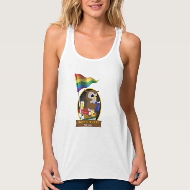 Pride Owl Flag Slim Fit Tank (Front)