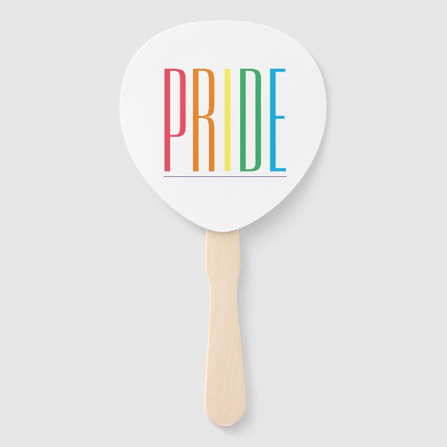 PRIDE Paddle Shape Hand Fans (Front)