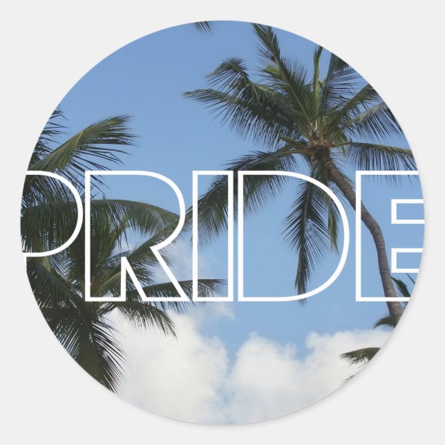 Pride Palms Classic Round Sticker (Front)