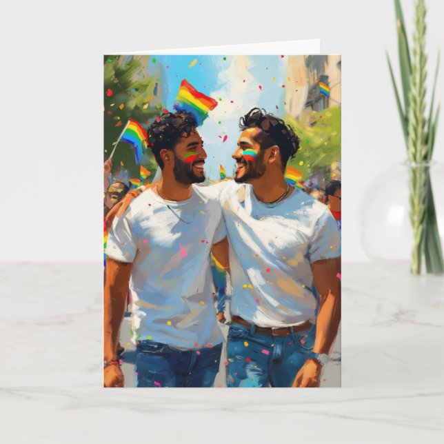 Pride Parade Embrace Card (Front)