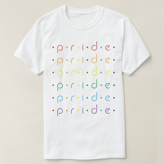 Pride Pattern Rainbow Dots Gay LGBT Queer Ally T-Shirt (Design Front)