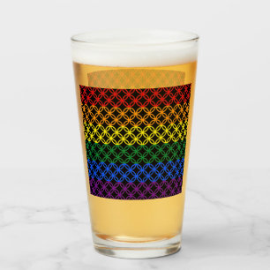 Pride Patterns Interlocking Circles Glass
