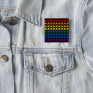 Pride Patterns   Polka Dots 15 Cm Square Badge
