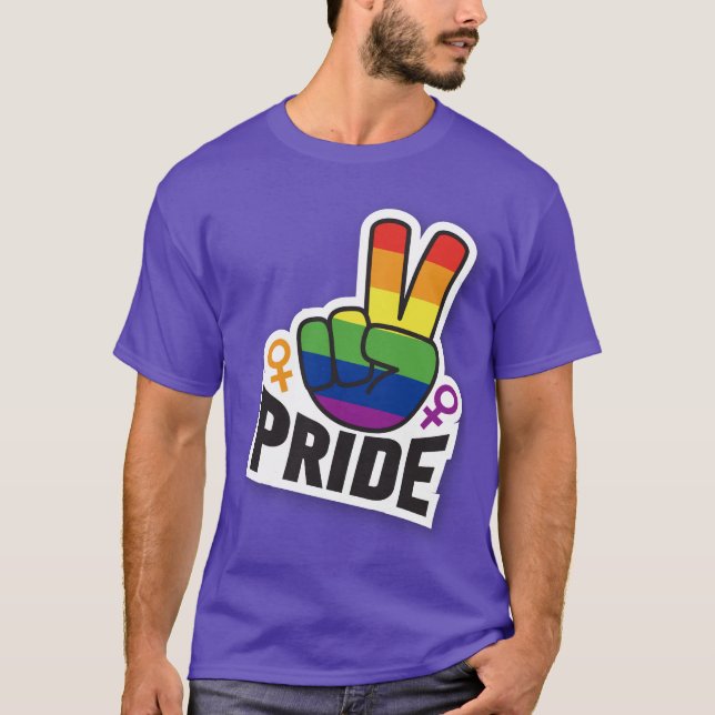 Pride Peace purple mens T-Shirt (Front)