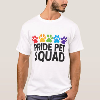 Pride Pet Squad Rainbow Paw Print LGBTQ+ Shirt for