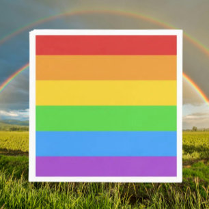 Pride Pop: Rainbow Flag Napkin