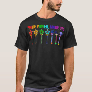 Pride Power Make Up Tshirt LBGT LBGTQ Gay Pride Wa