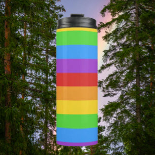 Pride Power: Rainbow Flag Thermal Tumbler