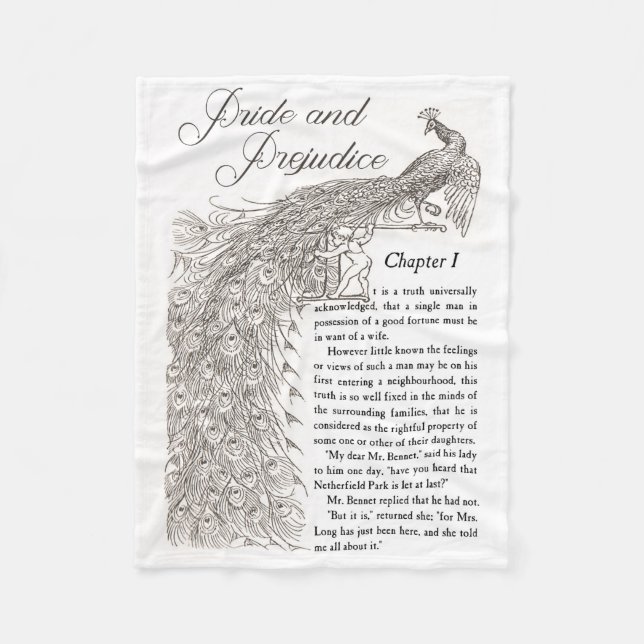 Pride & Prejudice Fleece Throw (Front)