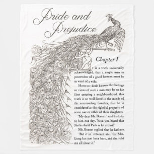 Pride & Prejudice Fleece Throw Blanket