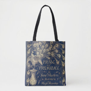 Pride & Prejudice Peacock All Over Tote Bag
