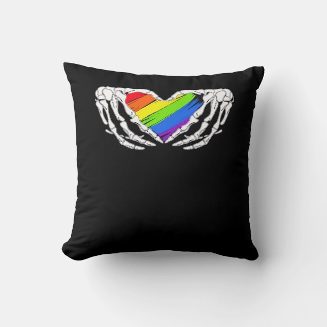 Pride - Pride Skeleton Hands With Heart 2 Classic Cushion (Front)