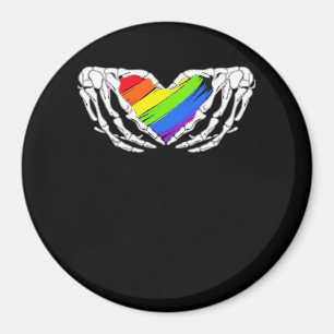 Pride - Pride Skeleton Hands With Heart 2 Classic Magnet