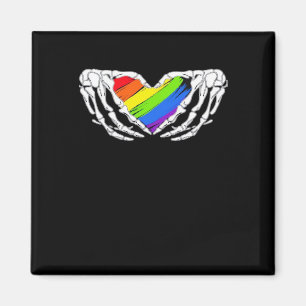 Pride - Pride Skeleton Hands With Heart 2 Classic Magnet