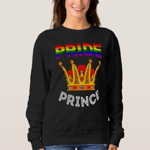 Pride Prince Funny Lgbtqia Gay Homosexual Men Dad Sweatshirt