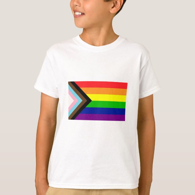 Pride Progress Flag T-Shirt (Front)