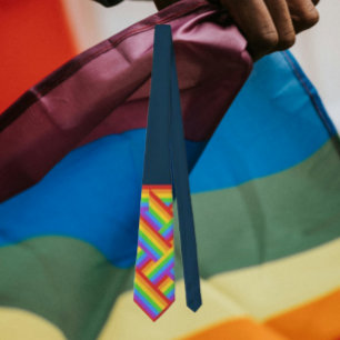 Pride Quarter: Rainbow Flag Accent Tie