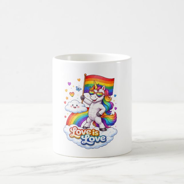Pride, Queer, Unicorn Coffee Mug (Center)