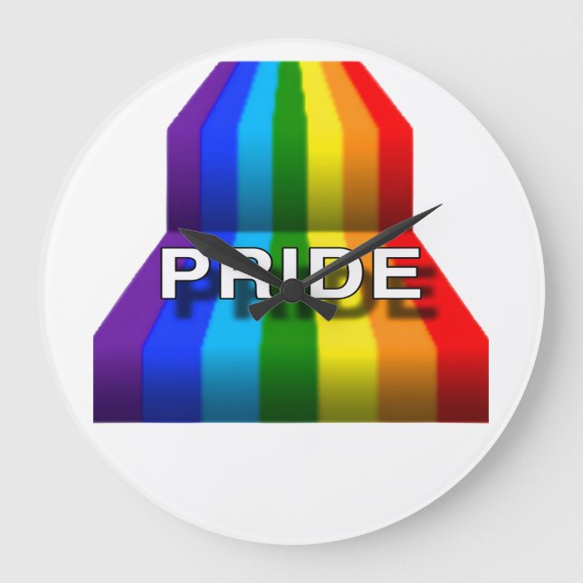 PRIDE RAINBOW #2 LARGE CLOCK (Front)