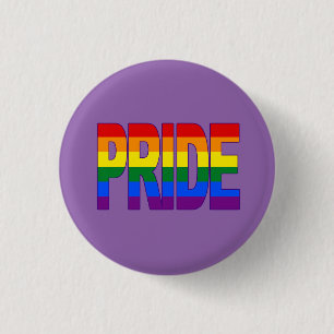 pride rainbow 3 cm round badge