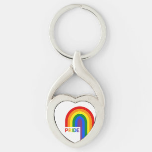 Pride Rainbow Acrylic Key Ring