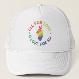 Pride Rainbow All for Love & Love for All Trucker Hat
