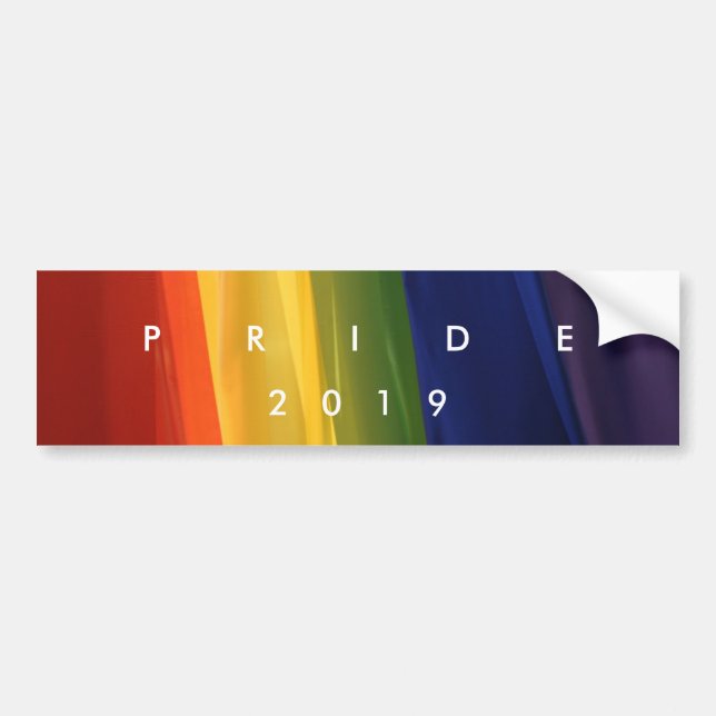 PRIDE Rainbow Bumper Sticker (Front)