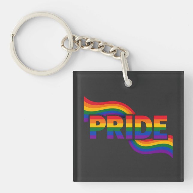 Pride Rainbow Celebration Key Ring (Front)