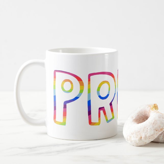 PRIDE RAINBOW Coffee Mug (With Donut)