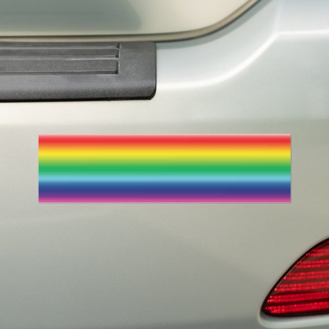 pride rainbow colours Bumper Sticker (On Car)