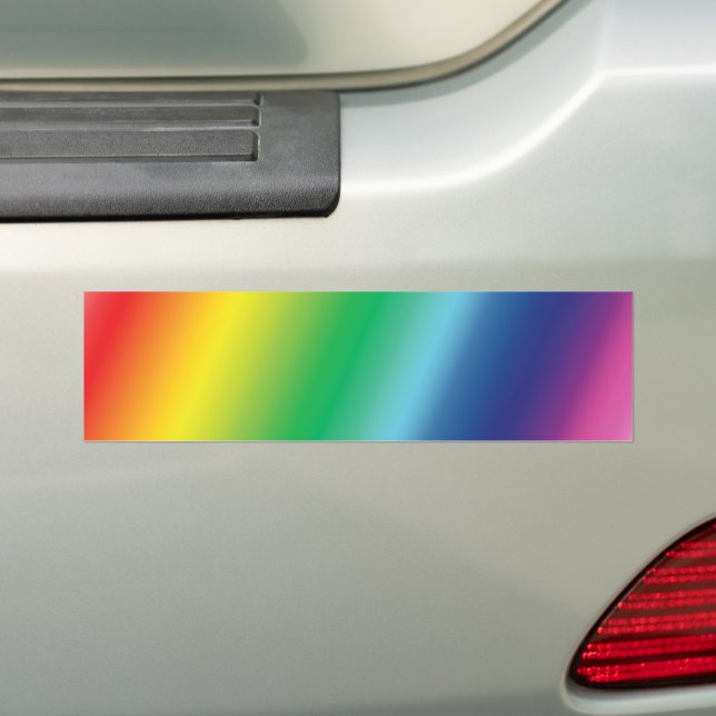 Pride rainbow colours equality car bumper sticker (On Car)