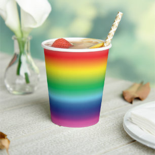 Pride rainbow colours lgbt lgbtq flag pattern paper cups