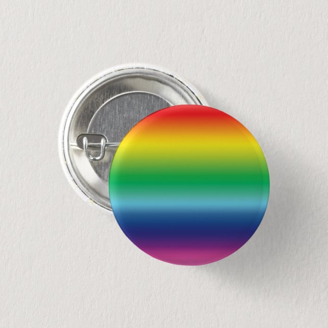 Pride rainbow colours lgbtq gay flag equality 3 cm round badge (Front & Back)