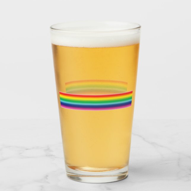 Pride rainbow colours lgbtq gay flag - glass (Front Filled)