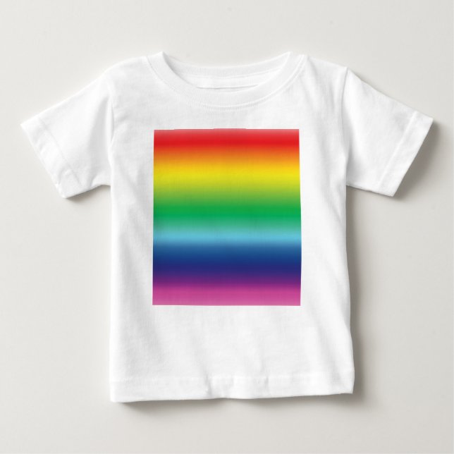 Pride rainbow colours lgbtq lgbt gay flag pattern baby T-Shirt (Front)