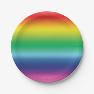 Pride rainbow colours lgbtq lgbt party paper plate