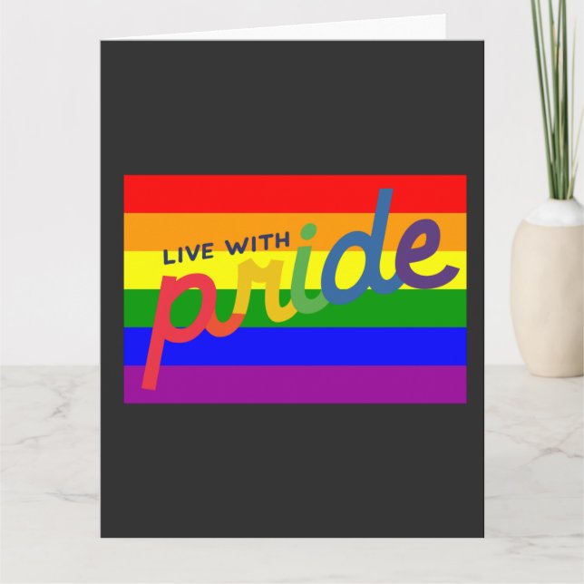 pride rainbow flag      card (Front)